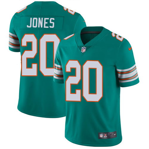 Nike Dolphins #20 Reshad Jones Aqua Green Alternate Men's Stitched NFL Vapor Untouchable Limited Jersey